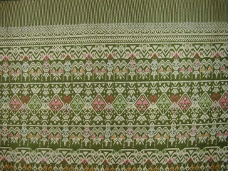 Woman's Ceremonial Skirt (Pha Sin). Tai Phuan people, Laplae, Uttaradit province, Thailand. Mid-20th c. Supplementary weft and warp weave. 170x99 cms.            