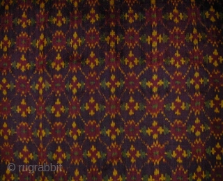 Cambodian Silk Ikat Sarong (Sampot Hol). Circa 1900. Tubular skirt measurements: 84 x 79 cms.                  