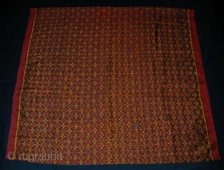 Cambodian Silk Ikat Sarong (Sampot Hol). Circa 1900. Tubular skirt measurements: 84 x 79 cms.                  