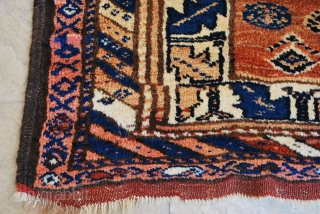 Antique Kurdish rug. 95 x 154 cm. All natural colours, High pile in very good condition                 