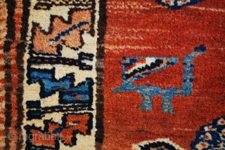 Antique Kurdish rug. 95 x 154 cm. All natural colours, High pile in very good condition                 