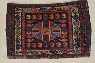 Bakhtiar seat cover circa 1930, 58 x 39 cm.                        