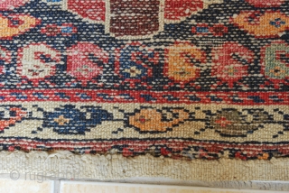 Bakhtiar seat cover circa 1930, 58 x 39 cm.                        