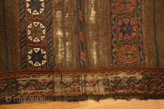 Antique sounak/brocade/kilim long flatweave + a fragment of the same type. Good for study.                   