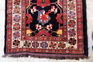 Antique Veramin (Varamin)runner bearing an exquisite palette of natural colours. All wool. Full pile, in near mint condition. 105 x 345 cm.           