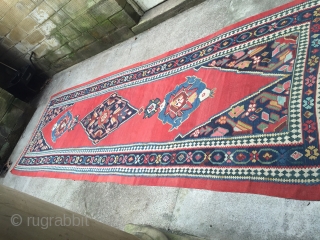 Stunning 19thc Bijar Kelim wonderful colours and condition
Excellent size 16ftx5ft6inches.                       