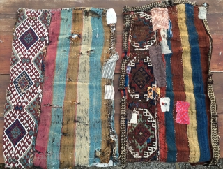 Two wonderful original Anatolian cuvals or storage bags. Good for a museum, exhibition, collector, show. Second half 19th century. Natural saturated colors. Untouched in the very original state. All patches outside &  ...
