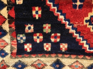 Chahar Mahal Bakhtiari gabbeh rug. Cm 160x186. This looks more like a painting than a rug. Age: could be almost any, either 50/60sh, but probably early 20th c. Super shiny silky wool.  ...