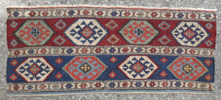 Excellent Shahsavan sumak and kilim mafrash main panel. Very fine weaving. 
Best colors. Mid 19th c. In great condition. FYI in real the panel is much much better than in my pics.  ...