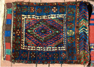 Jaff Kurd pile khorjin. --- For once complete!
 
Size is cm 55x250 or 21’x102’
Each bag is roughly cm 55x64 or 21’x25’
Age could well be the 4th quarter of the 19th c. or  ...