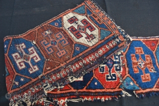 Kurdish rug fragment. Aleppo? Reyhanli? Cm 31x155. Mid 19th century. wonderful colors, great pattern with ram horn medallions. See more pics on my fb page: https://www.facebook.com/carlo.koc/media_set?set=a.10153790251778492.1073741859.579403491&type=1&pnref=story
       