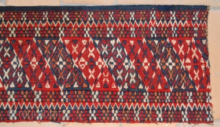 Turkmen Ersari kilim border fragment. Cm 23x270. Lovely weaving. Second half 19th century. In very good condition.
Please see also my other listings: http://rugrabbit.com/profile/580
          