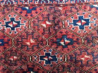 Turkmen Ersari khorjin bag face. Cm 46x56. Good age, good colors, good pattern. Full pile, good condition.                