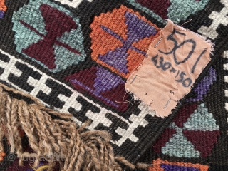 Kars area kilim, Eastern Anatolia, Turkey, cm 430x150, beautiful, long piece, early 20th century, in good condition - Gallery clearance. Please email carlokocman@gmail.com
          