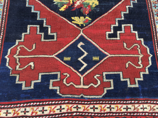 Karabagh rug, cm 235x118, ft 7.7x3.8, early 20th century or older, lovely pattern, great dyes, some old restorations, in good conditions. 
Available emailing to carlokocman@gmail.com

        