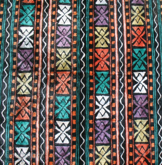 Misterious & interesting silk velvet fragment - first quarter 20th century - cm 65x68 - good condition - possibly Uzbekistan....anybody knows better?
Please email carlokocman@gmail.          ...