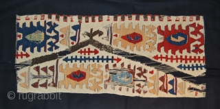 Two Konya/Aksaray kilim fragments. Cm 31x72/32x63. 2nd half 19th c. Great colors. Get one or both. Not expensive.               