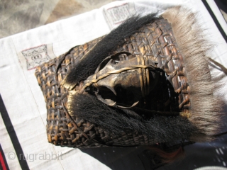 Two Naga head basket bought during last Naga festival held in north-western Myanmar mid January 2012.
Naga head basket are usually decorated with monkey or dog skulls and dyed goat hair.


These types of  ...