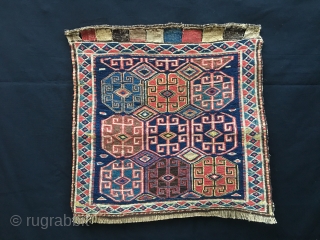 Shahsavan Tribal Art

Shahsavan sumack khorjin bag face. Cm 52x54. Second half 19th c. Great , awesome, deeply saturated natural colors. Lovely nine Memling Gul pattern. In very good condition. Previously belonging to  ...