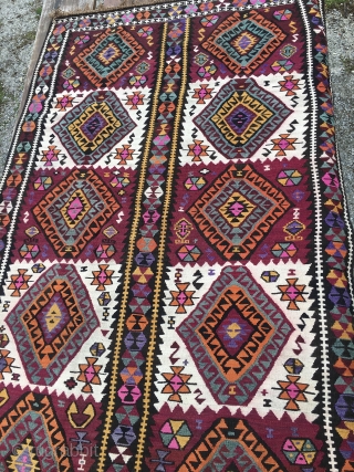 Kars area kilim, Eastern Anatolia, Turkey, cm 430x150, beautiful, long piece, early 20th century, in good condition. Clearance of big sizes: this is one of the many pieces that must go.  