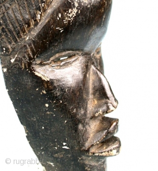 Stone carved Dan/Ivory Coast-Liberia  mask. Second half 20t c. Cm 20x12x6,5. Weight 1kg/2pounds ca. Great carving quality.  Seems a "runners mask", while masks like this one are sacred and not  ...