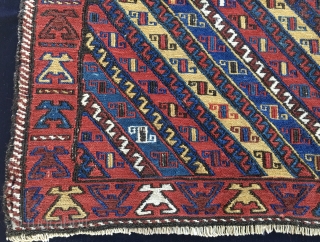 One more Shahsavan bag face! 
Great bag, size is cm 60x60 ca, age is end of 19th century roughly. 
In good condition. 
If interested please email carlokocman@gmail.com      