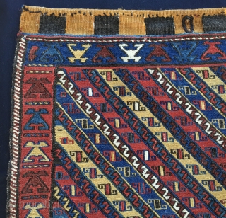 One more Shahsavan bag face! 
Great bag, size is cm 60x60 ca, age is end of 19th century roughly. 
In good condition. 
If interested please email carlokocman@gmail.com      