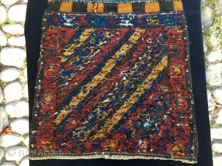 One more Shahsavan bag face! 
Great bag, size is cm 60x60 ca, age is end of 19th century roughly. 
In good condition. 
If interested please email carlokocman@gmail.com      