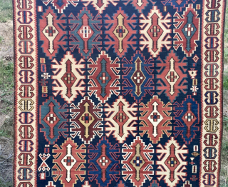 Great Shirwan Kuba Kilim. 
Cm 165x275, Ft 5.4"x9.028" 
Datable 1880sh 
Awesome, natural, saturated bright, beautiful colors. 
Classical, Caucasian Kuba pattern. 
In very good condition. 
Shipping by UPS/Fedex to most eu/usa countries at  ...