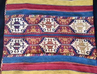 Wonderful Anatolian cuval. One of the best I ever enjoyed. Most probably from Konya area, Karapinar? Hotamis? Awesome pattern, wonderful natural colors, great spacing, lovely graphics, mint condition. More infos on request  ...