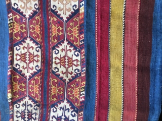 Wonderful Anatolian cuval. One of the best I ever enjoyed. Most probably from Konya area, Karapinar? Hotamis? Awesome pattern, wonderful natural colors, great spacing, lovely graphics, mint condition. More infos on request  ...