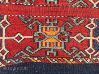 Anatolian open cuval/storage bag. Cm 105x160. Early 20th century. Could well be Karapinar/Konya region or further to the east. Great graphics, lovely natural colors. In good condition. Please email carlokocman@gmail.com   