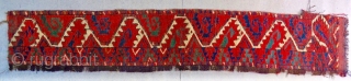 Ersari with Salor flavor. One more fantastic color "Salorish" Ersari main rug fragment. Size is cm 35x180. Do we see dragons here? Dyes are incredibly powerful. Early 19th c.    