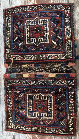 Beautiful Khamseh khorjin/saddle bag. Southern Iran. Cm 75x132 and 75x260 when open. The bag has been opened on both sides in order to prevent any moth problem. Imo it should be at  ...