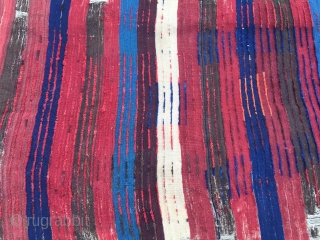 Tulu rug fragment. Cm 130x160. Central Anatolia, most probably Karapinar. Early 20th century. It has got a great front and a great back side. Imo natural colors. It looks like a modern  ...
