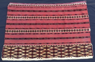 Turkmen Ak (white in Turkic/Turkish) Cuval Tekke. This is a wonderful tribal item, antique, really beautiful, in great condition. Cm 75x110. Most beautiful, finest, best pattern, best colors, best condition. Previous owner/collector  ...