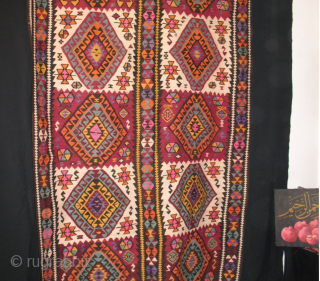 Eastern Anatolia, Kars area kilim, cm 430x150, beautiful, long piece, early 20th century, in good condition.                 