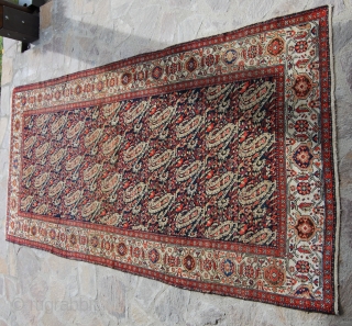 Beautiful Mishan Malayer cm 337x157 or ft 11.0x5.1, end 19th/early 20th century, lovely boteh pattern, good colors & condition, needs smaller restorations.           