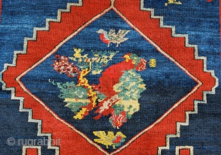his is a lovely antique Caucasian rug from Karabagh area, datable to the beginning of the 20th century or earlier. Great, floral & abstract pattern, good colors, some old restorations. Size is  ...