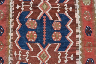 Obruk, Konya area, antique kilim. Cm 125x380. Late 19th or early 20th century. In good condition, a few old restorations, some moth bites. Must leave warehouse, unbeatable price. Pics shot this afternoon  ...