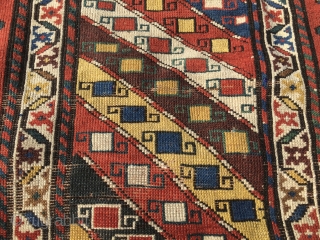 Great Caucasian long, but not too long beautiful rug. Cm 90x275. Could be Talish? Could be Gendje? Doesn't matter, it's really an amazing rug with lovely pattern with all those diag stripes,  ...