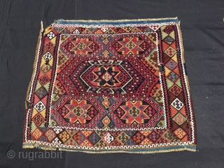 3 antique, wonderful, natural color Malatya kilim bag faces attributed to the Sinanli tribal group. Over 100 years old, awesome, natural, saturated colors, metal thread all over, real tribal art wonders. Rare  ...