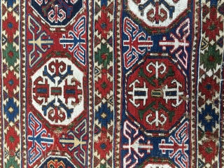 Yes, this is a top Khyzy, north of Baku, Azerbaijan, sumack mafrash main panel. Size is unusually big for such a wonder: cm 67x108. Datable mid 19th century. Really beautiful and extremely  ...