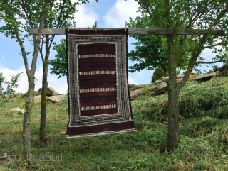 Baluchi kilim. Cm 100x180 ca. Early eighties. - At that time I used to fly to Pakistan to buy antique Central Asian rugs and kilims. Very soon I was asked to help  ...