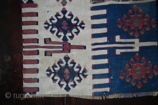 Central Anatolia kilim fragment. Cm 38x110. Second half 19th century. Great colors, great pattern. See more pics on my fb page: https://www.facebook.com/media/set/?set=a.10153419885734258.1073742040.358259864257&type=1&pnref=story

           