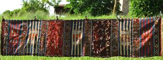 Eastern Anatolia Malatya wedding kilim strip. 
Most probably Sinanli tribal group work. 
Size is cm 88x372. Datable end 19th/early20th century. 
In mint condition. 
Great, natural colors. Lots of "dileks"/wishes.
Please email carlokocman@gmail.com  