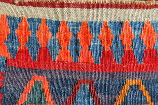 Shahsavan kilim khorjin face. Cm 46x68. Good age, not bad condition.
See mor epics here: http://www.facebook.com/media/set/?set=a.10150972855139258.480968.358259864257&type=1
                  