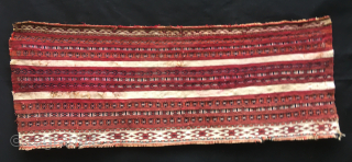 Tekke Ak torba. Cm 34x87. Antique, datable 1880, great cochineal, cotton, fine, precise drawing, beautiful. Condition issues apply as per photo.
Price reduced by 50%. 

Email carlokocman@gmail.com       