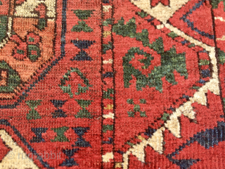 Turkmen Beshir tribal group rug fragment.
Size is cm 70x180 ca.
Datable to the 2nd/3rd quarter of the 19th century.
Great natural, saturated dyes with different, wonderful reds, blues and greens.
Condition issues as you clearly  ...