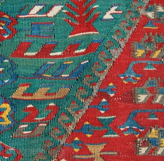 Western Anatolia prayer kilim. Cm 110x155. Early 20th century. Good condition despite a few moth bites and minor old restorations. Would make any collector or restorer very happy…. Pics shot in full  ...